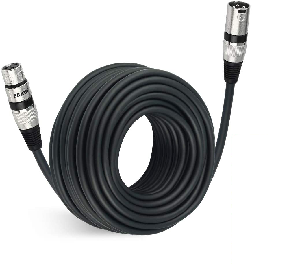 xlr3m to xlr3f Mic Cable with XLR Male to Female Patch Cable, EBXYA XLR Cable 6 Ft Short 10 Color Packs 
